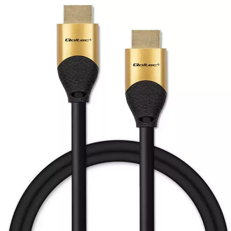 HDMI-Kabel QOLTEC 50354 1 m – HDMI Typ A auf A, 48 Gbit/s, 7680×4320, 240 Hz, 30AWG, PVC-Mantel, schwarz
