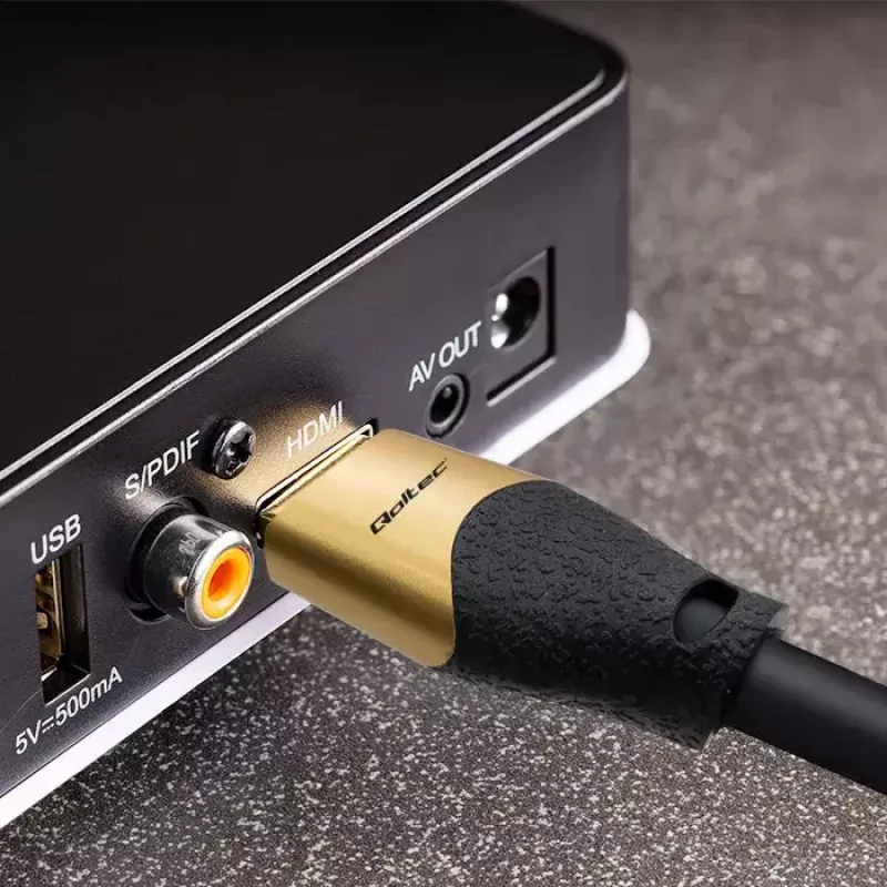 HDMI-Kabel QOLTEC 50354 1 m – HDMI Typ A auf A, 48 Gbit/s, 7680×4320, 240 Hz, 30AWG, PVC-Mantel, schwarz