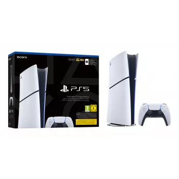Sony PlayStation 5 Digital Edition (Slim) 825 GB Wi-Fi Schwarz, Weiß