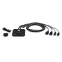 ATEN 2-Port USB FHD HDMI Kabel KVM-Switch, 1920 x 1200 Pixel, Full HD, 1,518 W, Schwarz