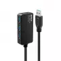 Lindy 10m USB 3.0 Active Extension Pro Hub, USB 3.2 Gen 1 (3.1 Gen 1) Typ-A, USB 3.2 Gen 1 (3.1 Gen 1) Typ-A, 5000 Mbit/s, Schwarz, Kunststoff, Rundkabel