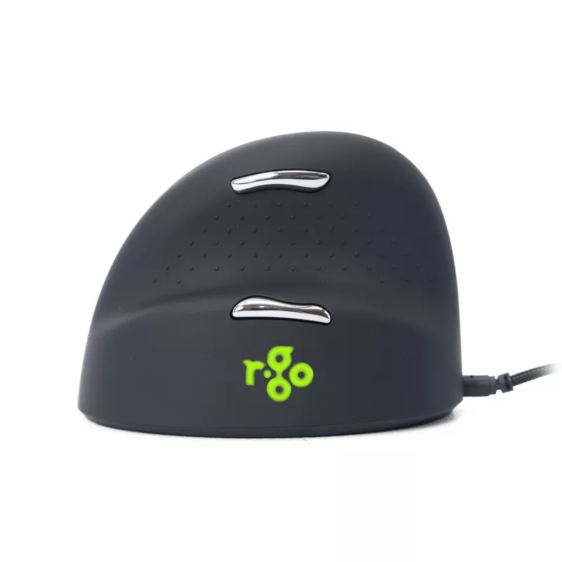 R-Go Tools Ergonomische Maus R-Go HE Break mit Break-Software, mittel (Handgröße 165–185 mm), linkshändig, kabelgebunden, schwarz