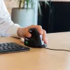 R-Go Tools Ergonomische Maus R-Go HE Break mit Break-Software, mittel (Handgröße 165–185 mm), linkshändig, kabelgebunden, schwarz