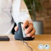 R-Go Tools Ergonomische Maus R-Go HE Break mit Break-Software, mittel (Handgröße 165–185 mm), linkshändig, kabelgebunden, schwarz