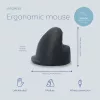 R-Go Tools Ergonomische Maus R-Go HE Break mit Break-Software, mittel (Handgröße 165–185 mm), linkshändig, kabelgebunden, schwarz