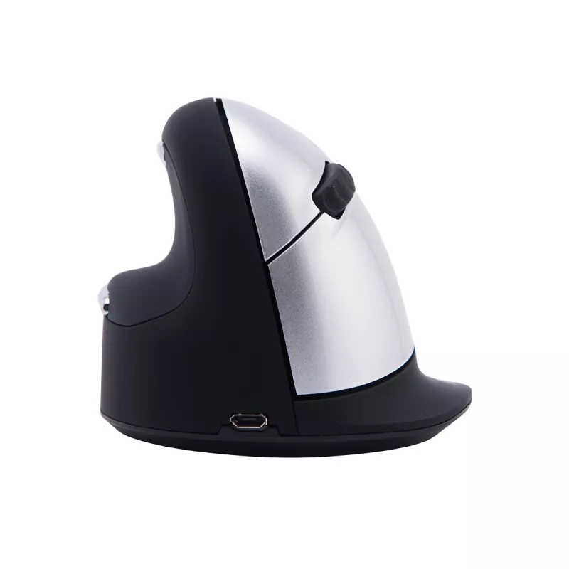 R-Go Tools Ergonomische Maus R-Go HE Break mit Pausensoftware, groß (Handgröße ≥ 185 mm), linkshändig, Bluetooth, schwarz