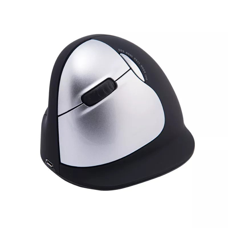 R-Go Tools Ergonomische Maus R-Go HE Break mit Pausensoftware, groß (Handgröße ≥ 185 mm), linkshändig, Bluetooth, schwarz