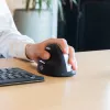 R-Go Tools Ergonomische Maus R-Go HE Break mit Pausensoftware, groß (Handgröße ≥ 185 mm), linkshändig, Bluetooth, schwarz