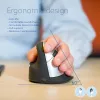 R-Go Tools Ergonomische Maus R-Go HE Break mit Pausensoftware, groß (Handgröße ≥ 185 mm), linkshändig, Bluetooth, schwarz
