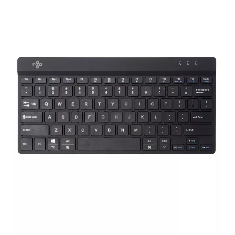 R-Go Tools Ergonomische Tastatur R-Go Compact Break, kompakte Tastatur mit Pausen-Software, QWERTY (US), Bluetooth, schwarz