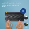 R-Go Tools Ergonomische Tastatur R-Go Compact Break, kompakte Tastatur mit Pausen-Software, QWERTY (US), Bluetooth, schwarz