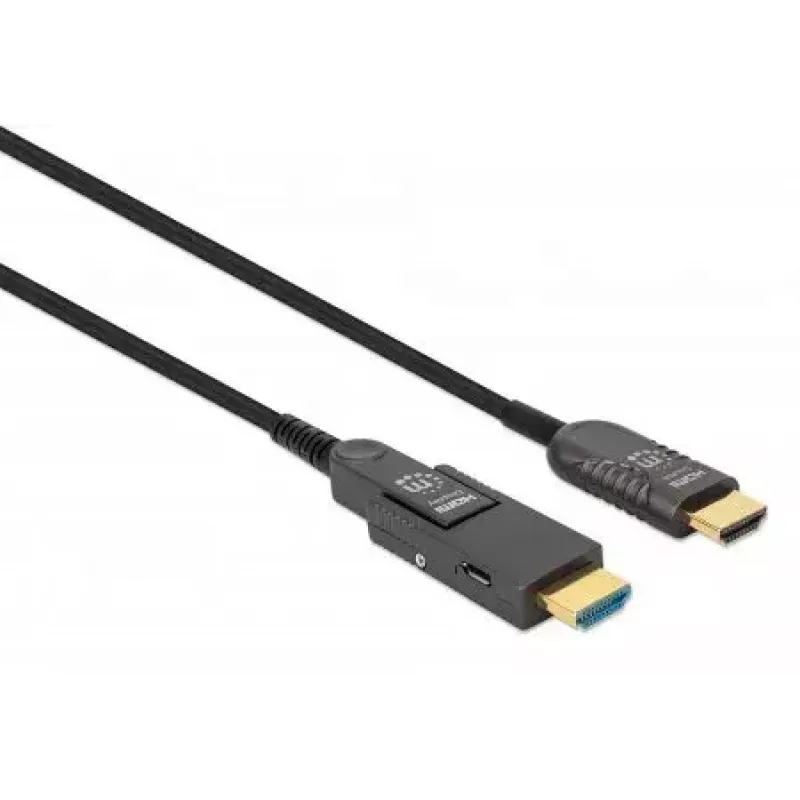 HDMI-auf-Micro-HDMI-Kabel Manhattan 30m 4K@60Hz Aktiv vergoldet