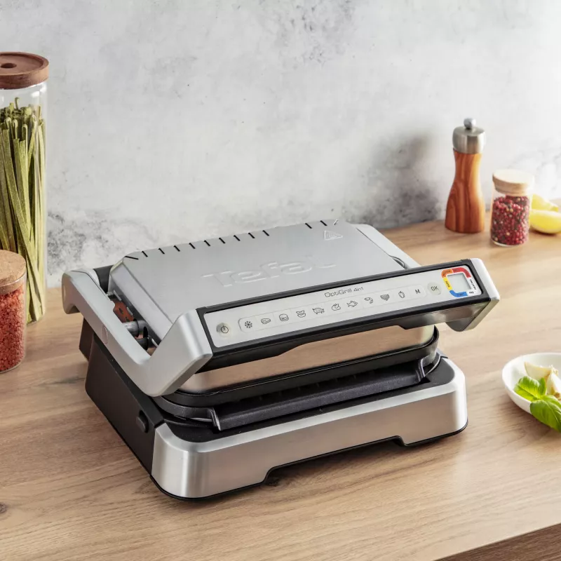 Kontaktgrill Tefal OptiGrill 4in1 GC774D Edelstahl 2100W