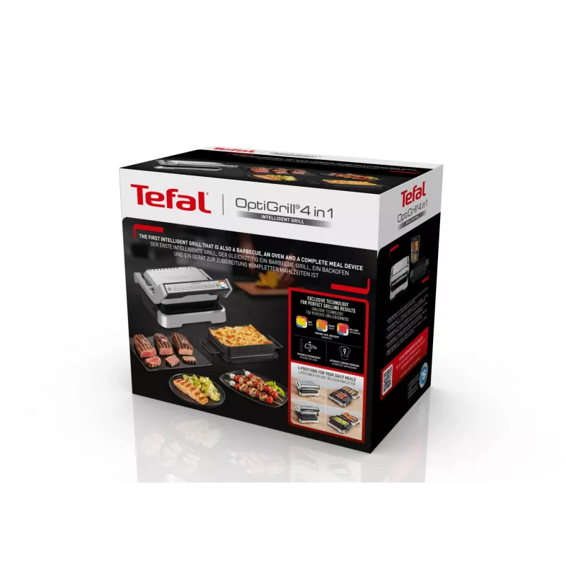 Kontaktgrill Tefal OptiGrill 4in1 GC774D Edelstahl 2100W