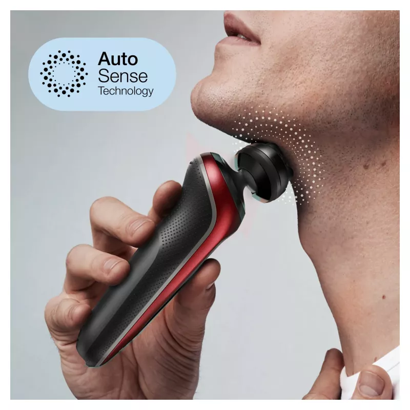 Folienrasierer Braun Series 6 61-R1200s SensoFlex SensoFoil Schwarz Rot
