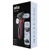 Folienrasierer Braun Series 6 61-R1200s SensoFlex SensoFoil Schwarz Rot