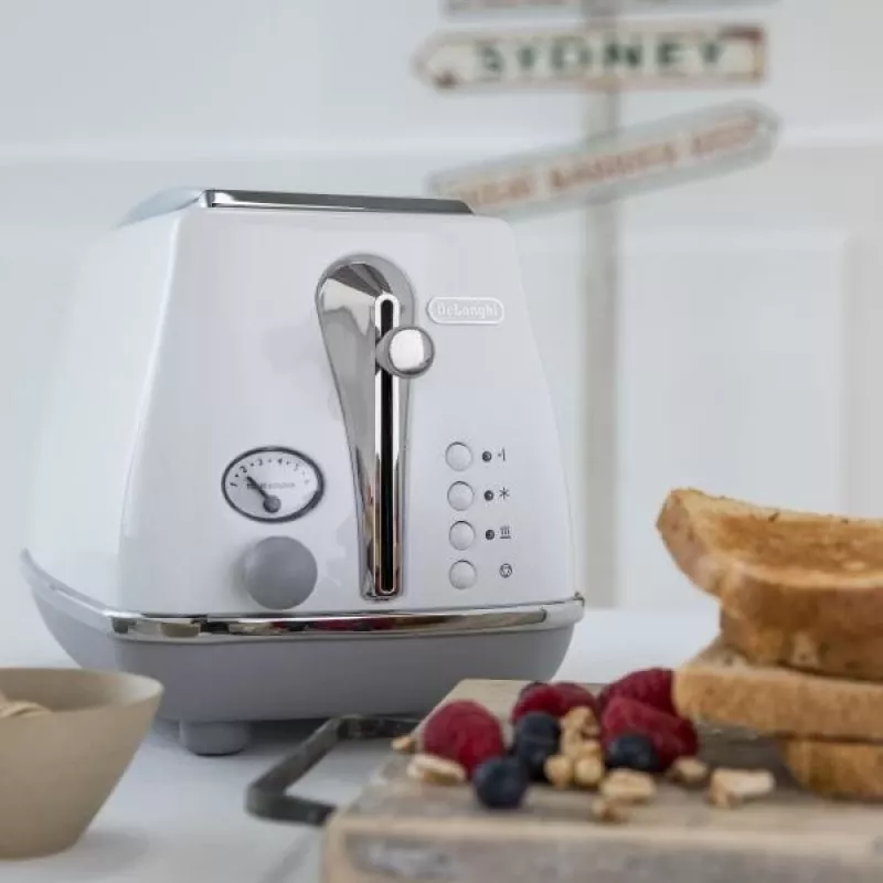 Toaster De’Longhi CTOC2103.W 2 Scheiben 900 W Weiß Edelstahl