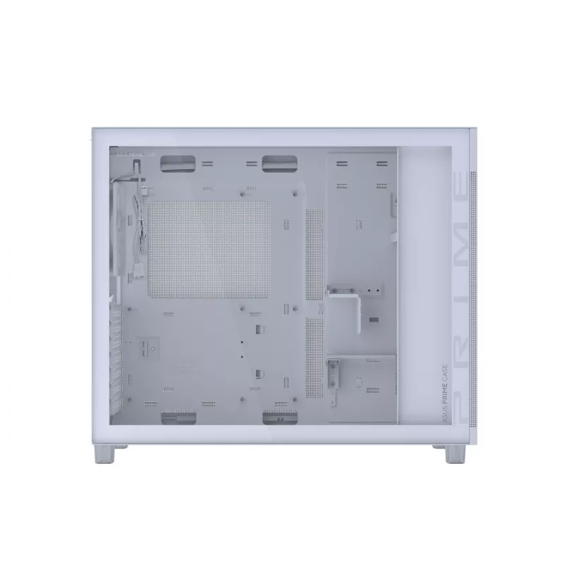PC-Gehäuse ASUS PRIME AP303 TG White — ATX/Micro-ATX/Mini-ITX, gehärtetes Glas, USB-C, 360 mm GPU-Unterstützung