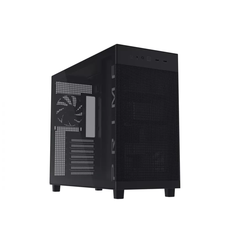 ASUS PRIME AP303 TG Schwarz, PC, Schwarz, micro ATX, Mini-ITX, ATX, 16,5 cm, 36 cm, 18 cm