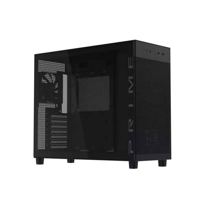 ASUS PRIME AP303 TG Schwarz, PC, Schwarz, micro ATX, Mini-ITX, ATX, 16,5 cm, 36 cm, 18 cm