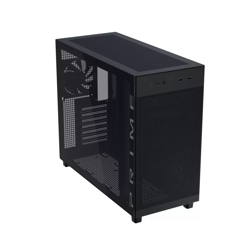 ASUS PRIME AP303 TG Schwarz, PC, Schwarz, micro ATX, Mini-ITX, ATX, 16,5 cm, 36 cm, 18 cm