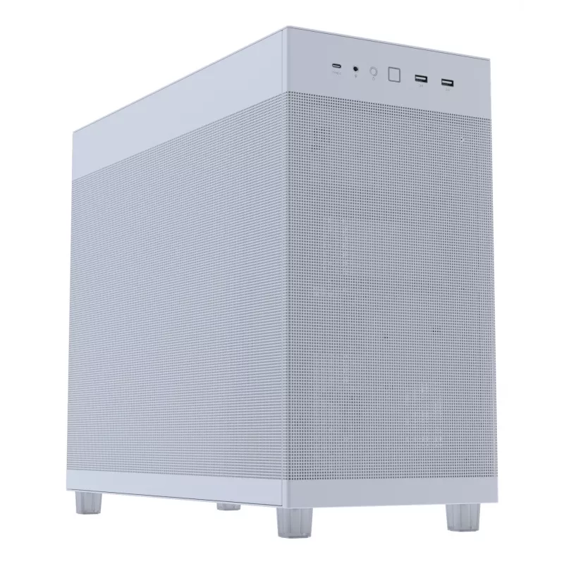 PC-Gehäuse ASUS PRIME AP303 Mesh Midi Tower Weiß — ATX/Micro ATX/Mini-ITX, GPU bis 36 cm, PSU bis 18 cm, CPU-Kühlerhöhe 16,5 cm