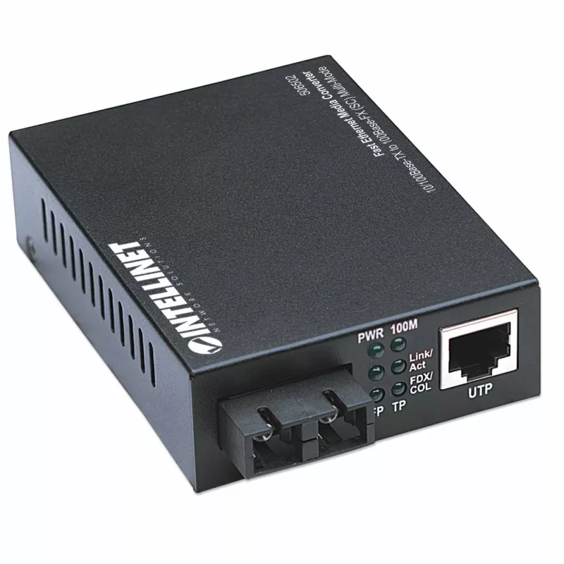 Intellinet Fast Ethernet Medienkonverter, 10/100Base-Tx zu 100Base-Fx (SC) Multimode, 2 km