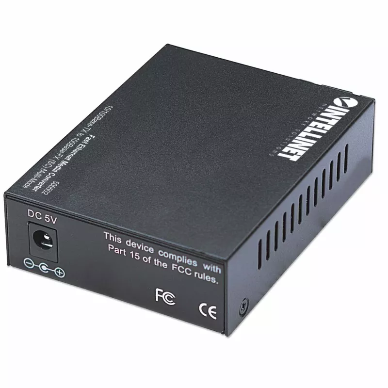 Intellinet Fast Ethernet Medienkonverter, 10/100Base-Tx zu 100Base-Fx (SC) Multimode, 2 km