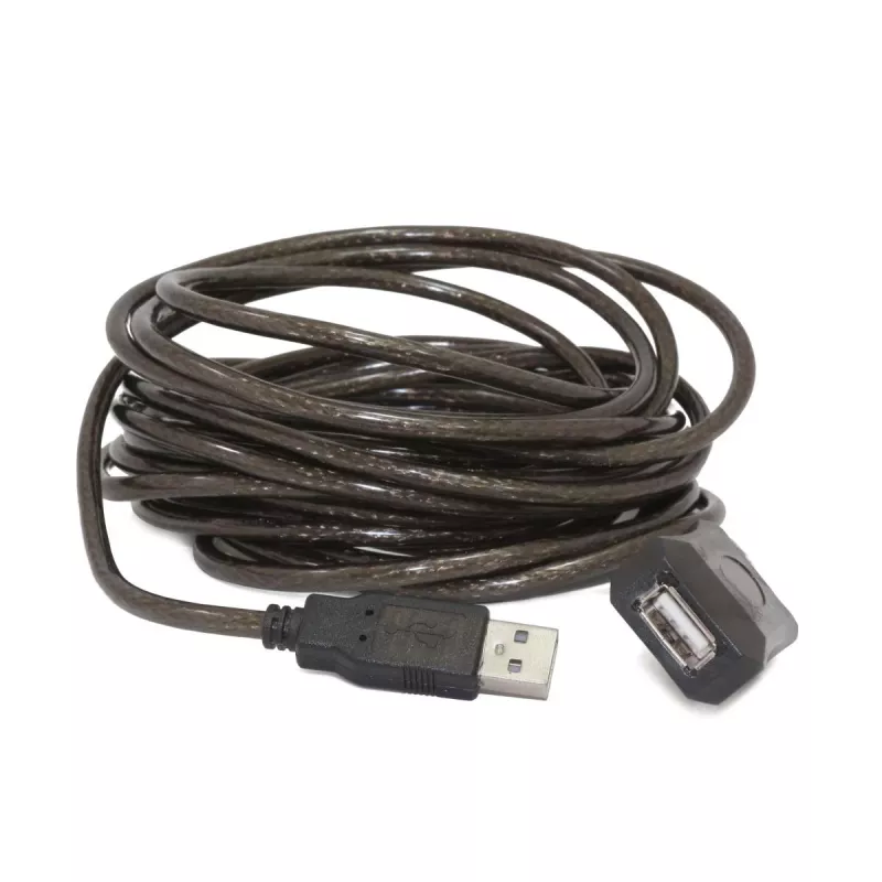 GEMBIRD Aktives USB 2.0-Verlängerungskabel, 10 m - Schwarz