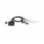 KVM-Switch ATEN CS22DP-AT 2-Port USB DisplayPort, 4K@30Hz, USB-A-Konsole, Audio, 1,2 m Kabel