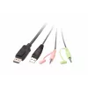 KVM-Switch ATEN CS22DP-AT 2-Port USB DisplayPort, 4K@30Hz, USB-A-Konsole, Audio, 1,2 m Kabel
