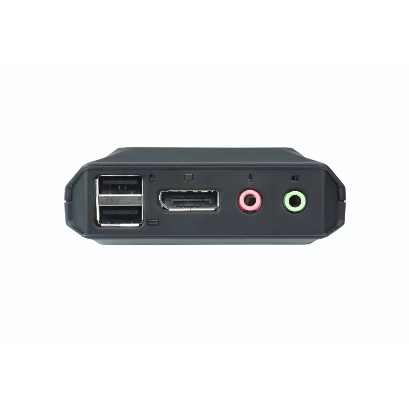 KVM-Switch ATEN CS22DP-AT 2-Port USB DisplayPort, 4K@30Hz, USB-A-Konsole, Audio, 1,2 m Kabel