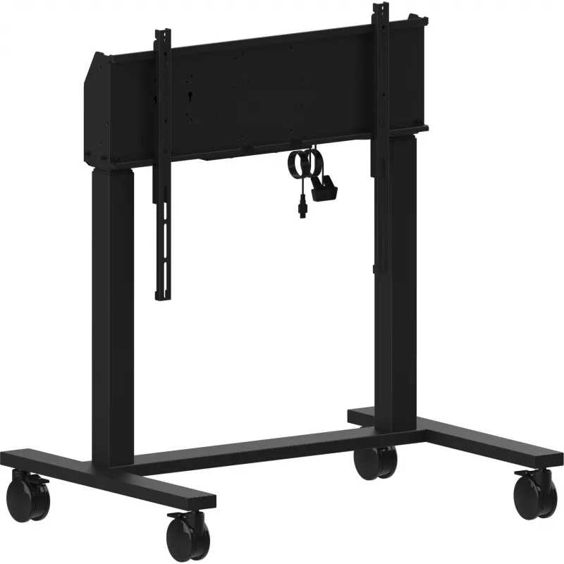 iiyama MD-CAR2031-B1 elektrischer Bodenlift auf Rollen für Displays 55–105 Zoll, max. 120 kg, VESA 800x600, Höhe 850–1800 mm, Schwarz