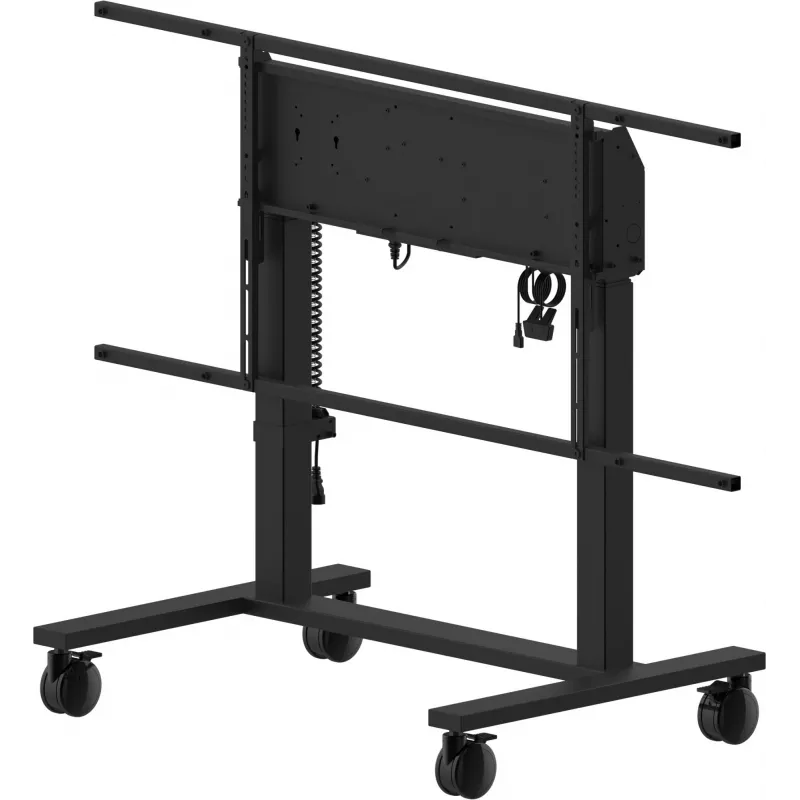 iiyama MD-CAR2031-B1 elektrischer Bodenlift auf Rollen für Displays 55–105 Zoll, max. 120 kg, VESA 800x600, Höhe 850–1800 mm, Schwarz