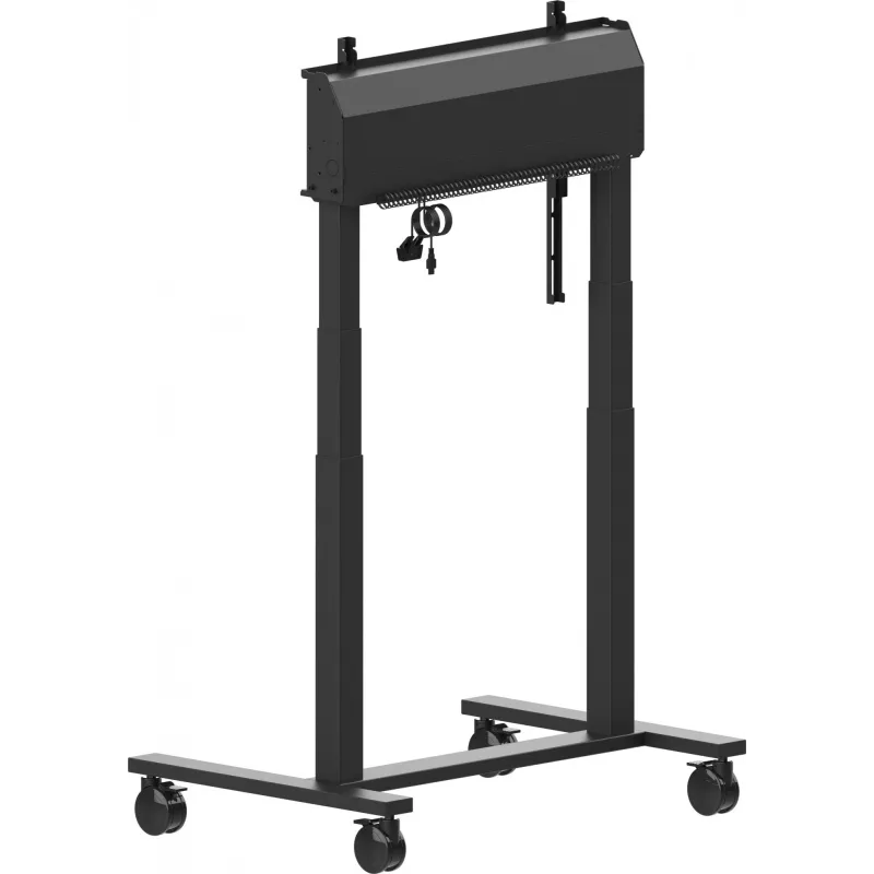 iiyama MD-CAR2031-B1 elektrischer Bodenlift auf Rollen für Displays 55–105 Zoll, max. 120 kg, VESA 800x600, Höhe 850–1800 mm, Schwarz