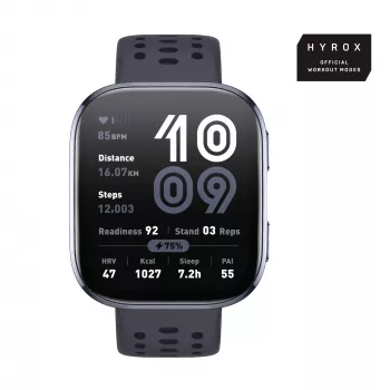 Amazfit Bip 6 Schwarz 5 cm (1,97 Zoll) AMOLED Digital 390 x 450 Pixel Touchscreen GPS (Satellit)