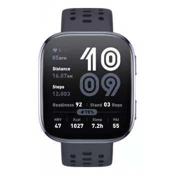 Amazfit Bip 6 Schwarz 5 cm (1,97 Zoll) AMOLED Digital 390 x 450 Pixel Touchscreen GPS (Satellit)