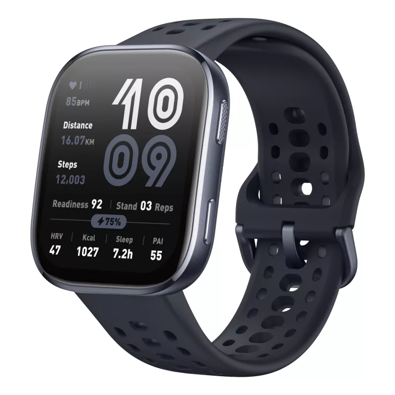 Amazfit Bip 6 Schwarz 5 cm (1,97 Zoll) AMOLED Digital 390 x 450 Pixel Touchscreen GPS (Satellit)