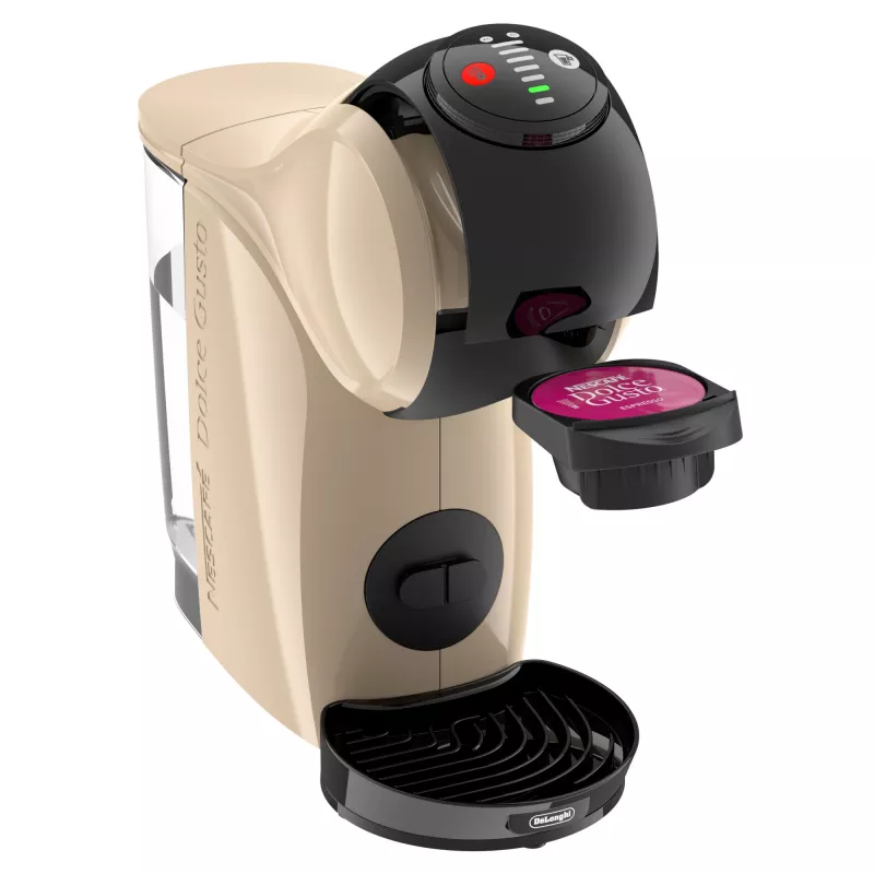 Kapselkaffeemaschine De’Longhi Genio S – 0,8 l Wassertank, 15 bar, Arbeitsplatte, taupe