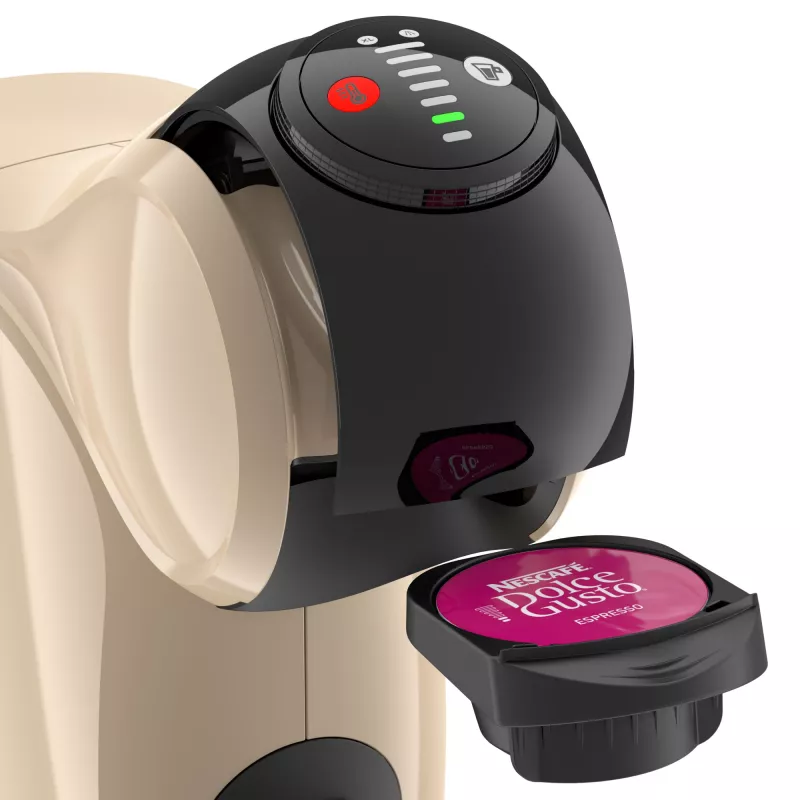 Kapselkaffeemaschine De’Longhi Genio S – 0,8 l Wassertank, 15 bar, Arbeitsplatte, taupe