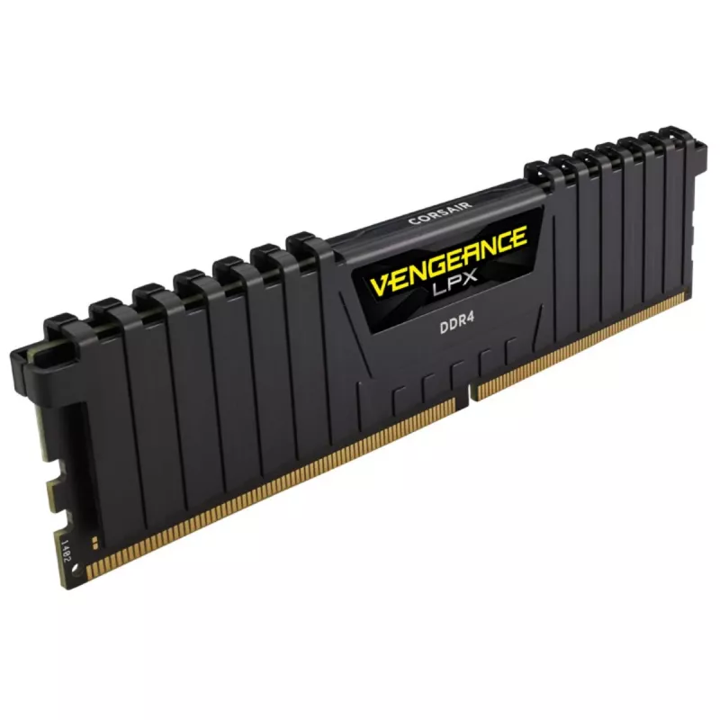 CORSAIR Arbeitsspeicher 16GB (1 x 16GB) DDR4 DRAM 3200MHz C16 Speicherkit Vengeance LPX - Schwarz