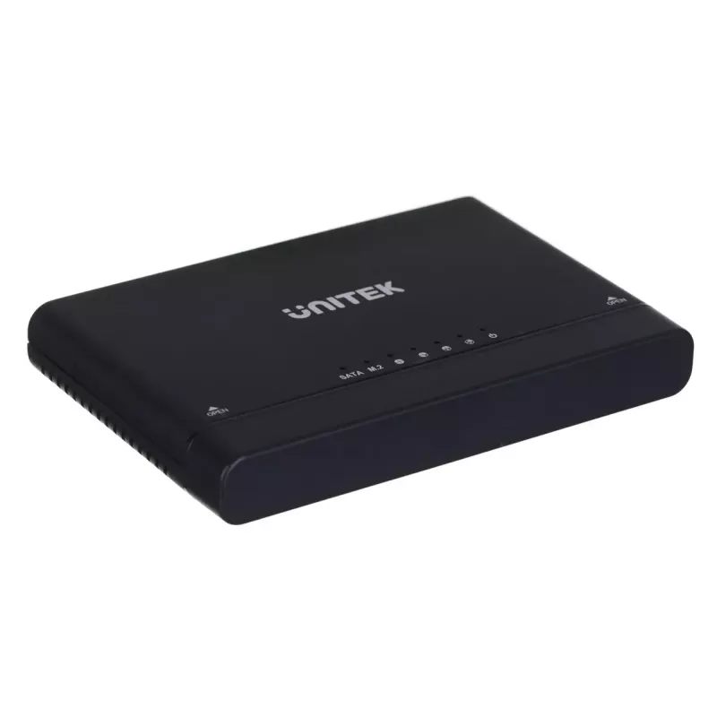 USB-C Hub Unitek S1222A SolidForce+ – HDMI 4K, Ethernet, SATA III, 10 Gbit/s, Aluminiumgehäuse, schwarz