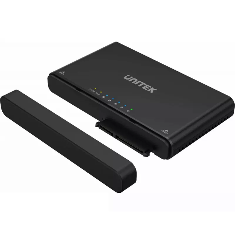 USB-C Hub Unitek S1222A SolidForce+ – HDMI 4K, Ethernet, SATA III, 10 Gbit/s, Aluminiumgehäuse, schwarz