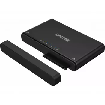 USB-C Hub Unitek S1222A SolidForce+ – HDMI 4K, Ethernet, SATA III, 10 Gbit/s, Aluminiumgehäuse, schwarz