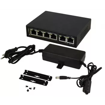PULSAR Gigabit PoE Switch SG-64 — 4 PoE-Ports, 2 Uplink-Ports