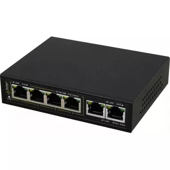 PULSAR Gigabit PoE Switch SG-64 — 4 PoE-Ports, 2 Uplink-Ports