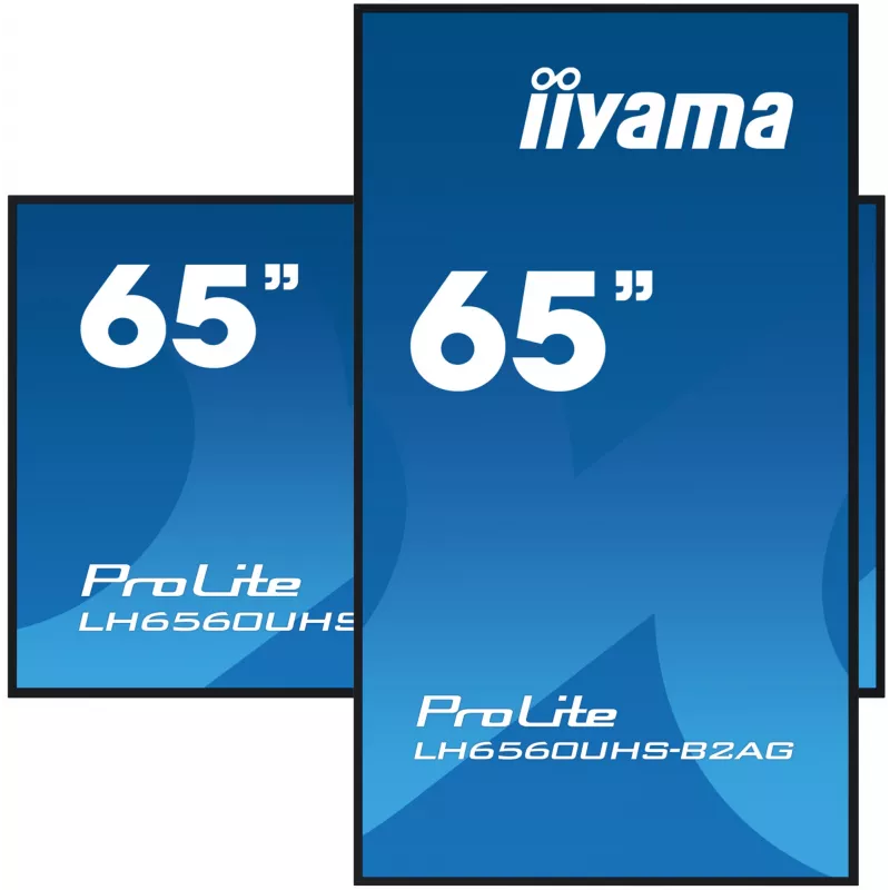 iiyama LH6560UHS-B2AG Signage Display Digital A-board 163,8 cm (64,5 Zoll) LED Wi-Fi 500 cd/m² 4K Ultra HD Schwarz Integrierter Prozessor Android 11 24/7