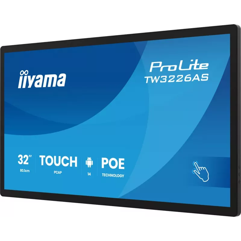 iiyama TW3226AS-B3P Signage Display Kiosk-Design 80 cm (31,5 Zoll) LED Wi-Fi 430 cd/m² Full HD Schwarz Touchscreen Integrierter Prozessor Android 24/7
