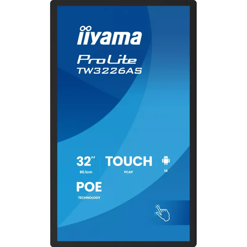 iiyama TW3226AS-B3P Signage Display Kiosk-Design 80 cm (31,5 Zoll) LED Wi-Fi 430 cd/m² Full HD Schwarz Touchscreen Integrierter Prozessor Android 24/7