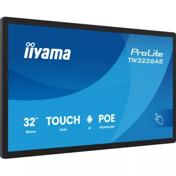 iiyama TW3226AS-B3P Signage Display Kiosk-Design 80 cm (31,5 Zoll) LED Wi-Fi 430 cd/m² Full HD Schwarz Touchscreen Integrierter Prozessor Android 24/7